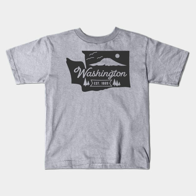 State of Washington Graphic Tee Kids T-Shirt by MN Favorites